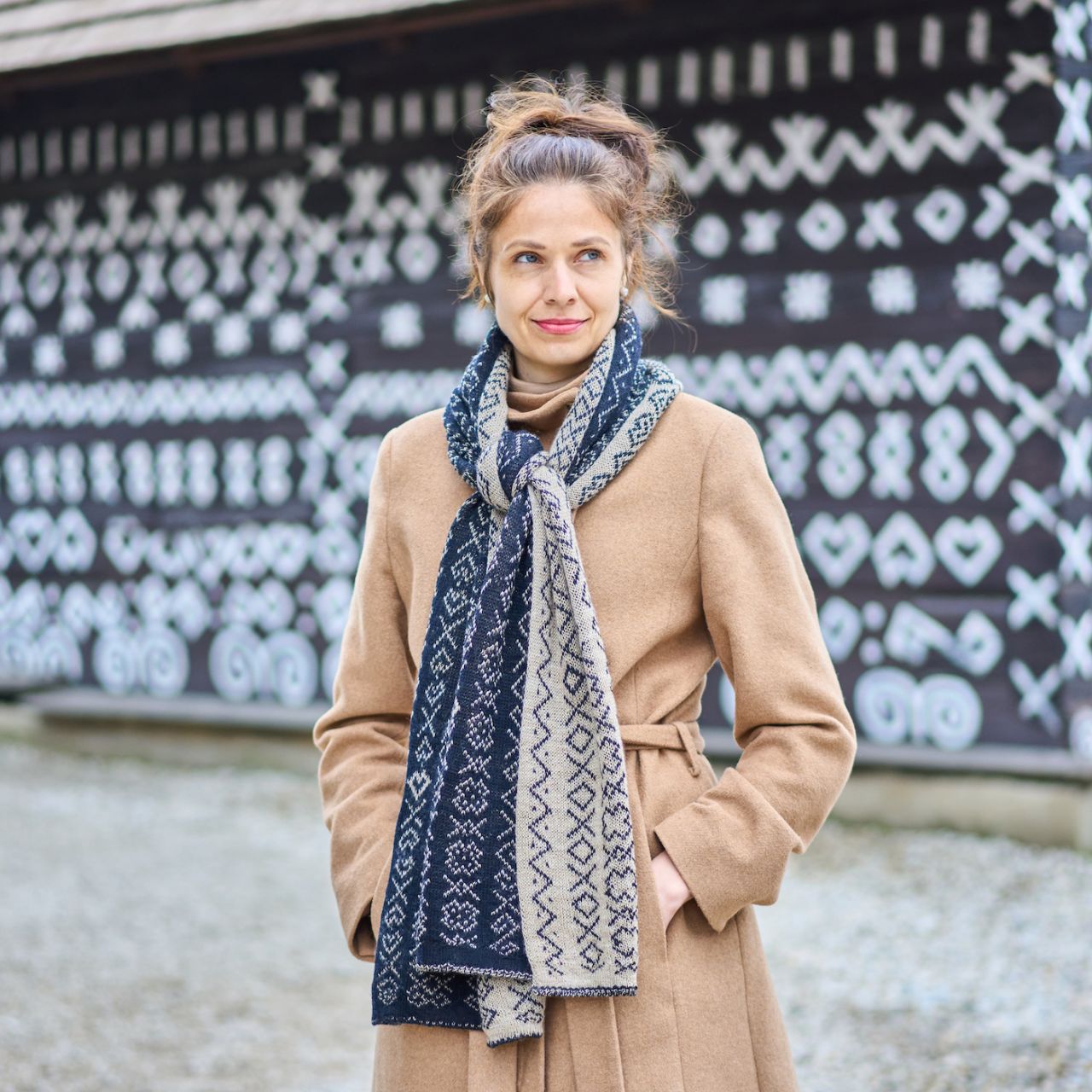 Šál Čičmany extrajemné merino